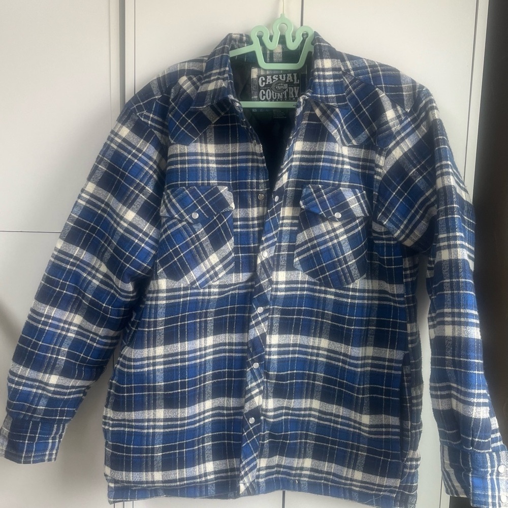 CASUAL COUNTRY PEARL SNAP FLANNEL JACKET (MENS) MEDIUM
